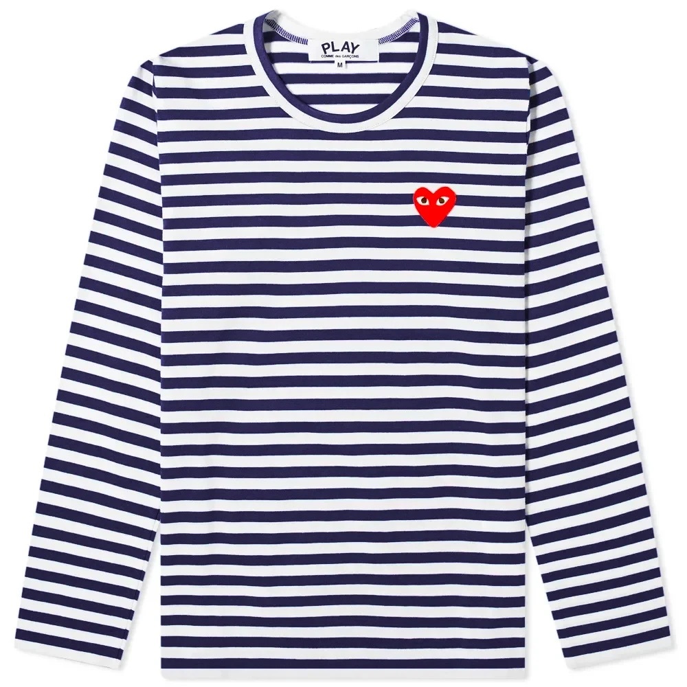 Comme des Garcons Striped Play Long Sleeve Sz M
